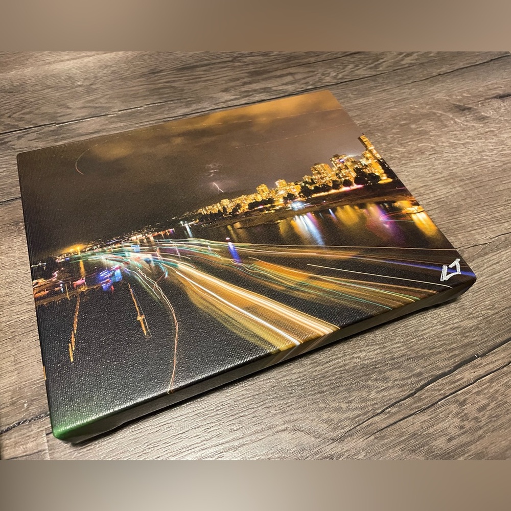 Cityscape Art with Night Lights